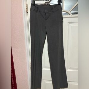 Women's Gray Straight-Leg Dress Pants